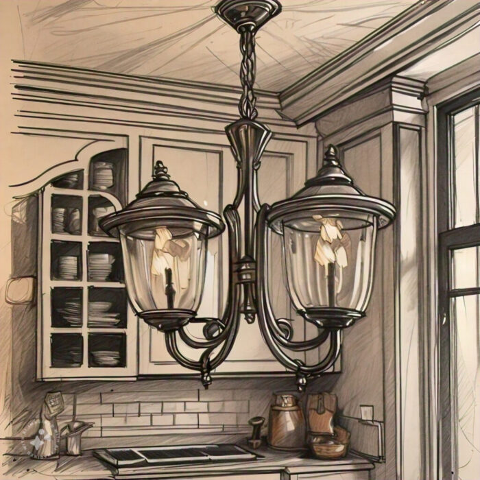 a_pencil_sketch_of_a_kitchen_light_fixture